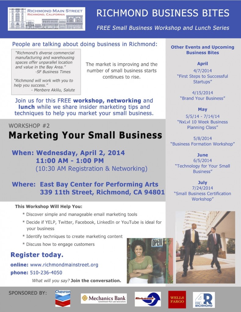 Free small business workshop and lunch series